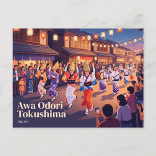 Postal Festival Awa Odori, Tokushima, Japón
