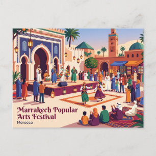 Postal Festival de Artes Populares de Marrakech Marruecos
