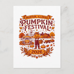 Postal Festival de Calabazas de Morton Illinois Otoño 202