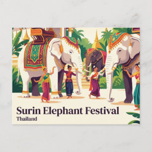 Postal Festival de Elefantes de Surin Tailandia