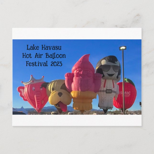 Postal Festival de globos aerostáticos Lake Havasu 2023 (Anverso)