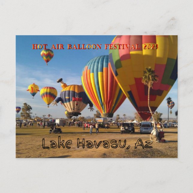 Postal Festival de Globos de Aire Caliente Lago Havasu (Anverso)