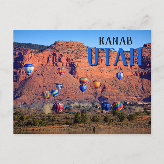 Postal Festival de Globos de Kanab Utah (Anverso)