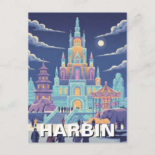 Postal Festival de Hielo de Harbin China