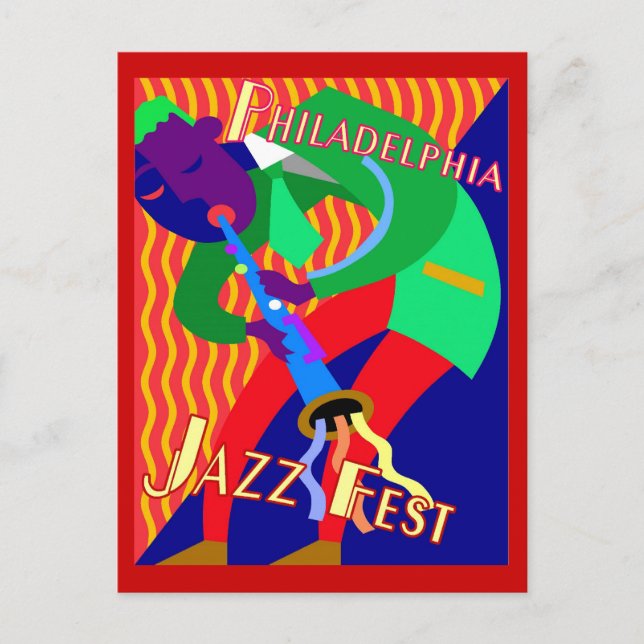 Postal Festival de Jazz de Filadelfia (Anverso)