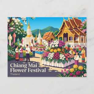 Postal Festival de las Flores Chiang Mai Tailandia