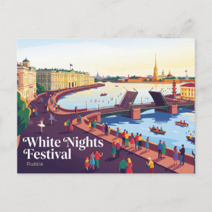 Postal Festival de las Noches Blancas San Petersburgo Rus