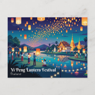 Postal Festival de Linternas Yi Peng Chiang Mai Tailandia