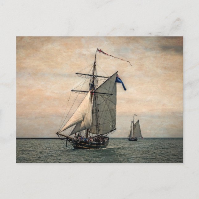 Postal Festival de los barcos pequeños, alterados digital (Anverso)