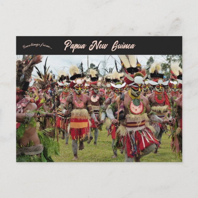 Postal Festival de Mt Hagen en Papúa Nueva Guinea  (Anverso)
