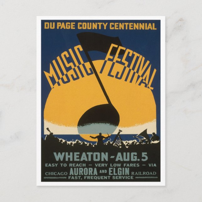 Postal Festival de Música del Condado de 1939 (Anverso)