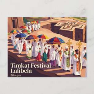 Postal Festival de Timkat Lalibela Etiopía