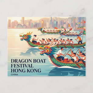 Postal Festival del Bote del Dragón Hong Kong China