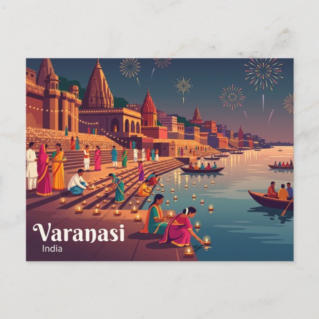 Postal Festival Diwali, Varanasi India (Anverso)