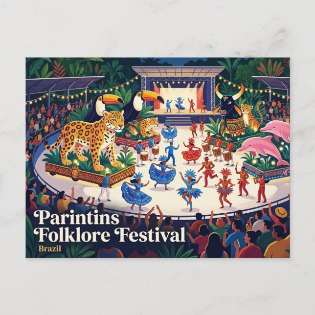 Postal Festival Folclórico de Parintins Brasil (Anverso)