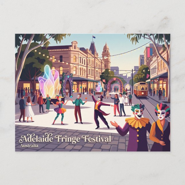 Postal Festival Fringe de Adelaida Australia (Anverso)