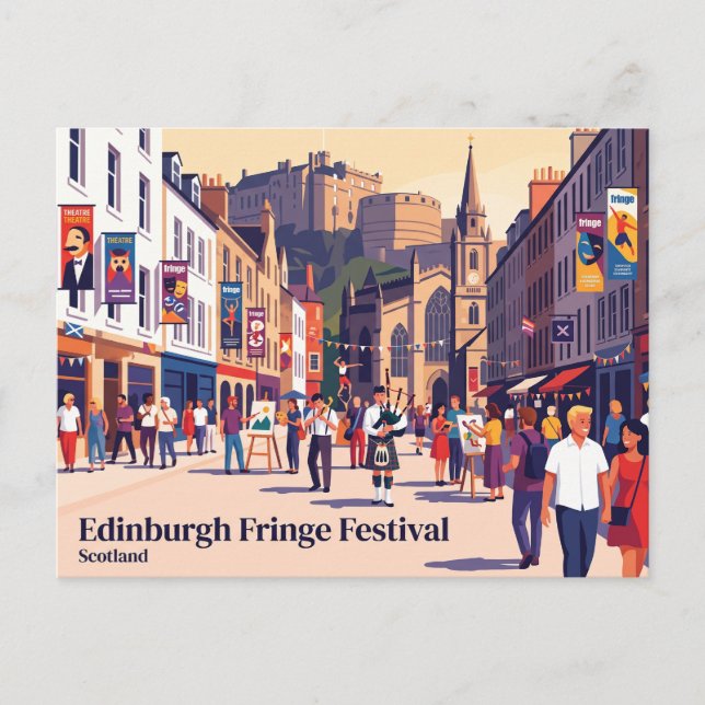 Postal Festival Fringe de Edimburgo Escocia (Anverso)