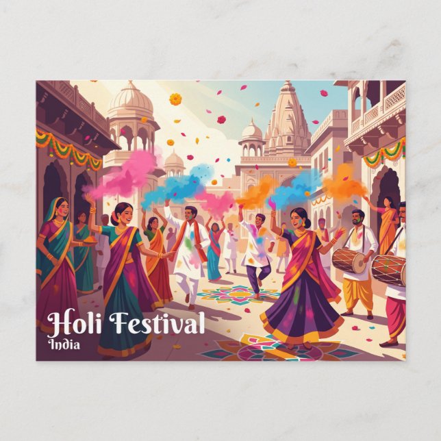 Postal Festival Holi, India (Anverso)