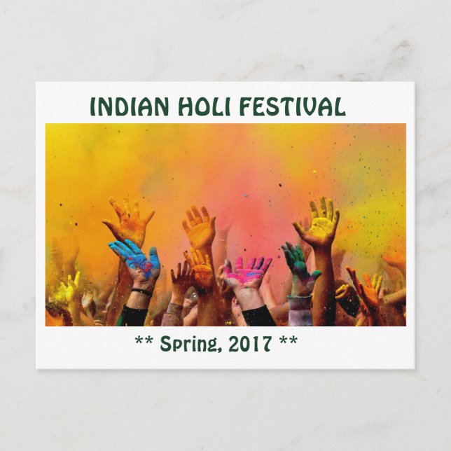 POSTAL FESTIVAL INDIO HOLI (Anverso)