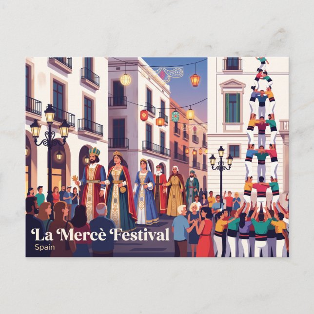 Postal Festival La Mercè Barcelona España (Anverso)