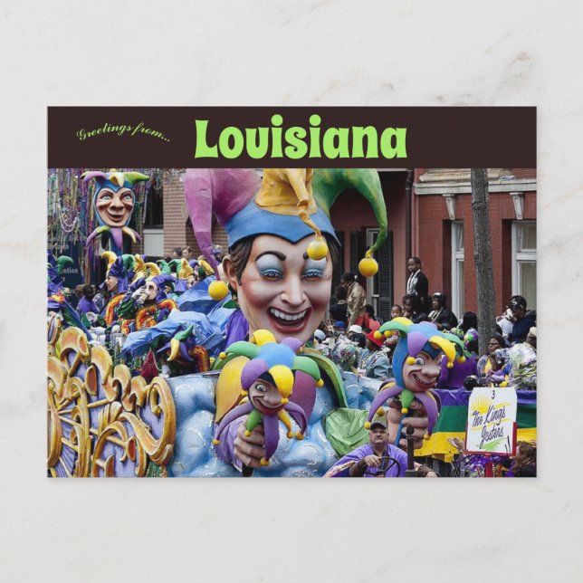Postal Festival Mardi Gras de Nueva Orleans Louisiana (Anverso)
