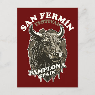 Postal Festival San Fermín - Correr De Los Bulls