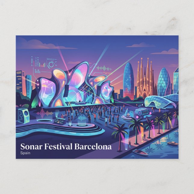 Postal Festival Sonar Barcelona España (Anverso)