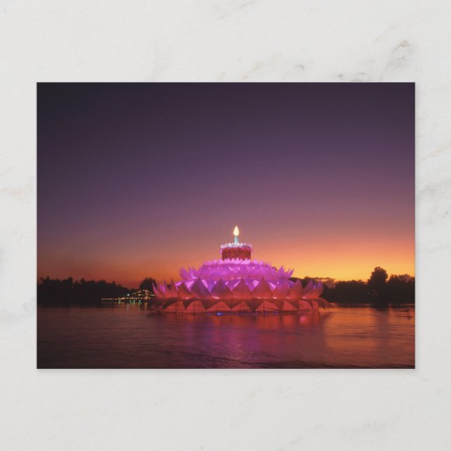 Postal Festival tailandés Loy Krathongn (Anverso)