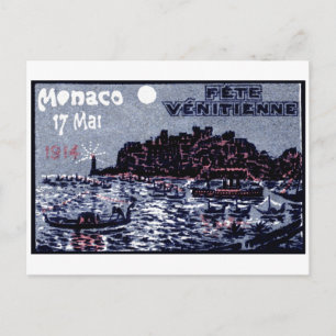 Postal Festival veneciano de Mónaco de 1914