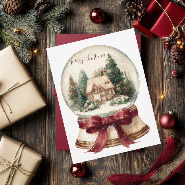 Postal Festive and elegant Christmas Greeting Postcard (Subido por el creador)