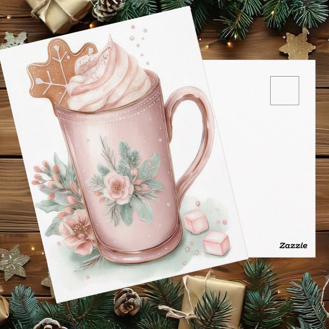 Postal Festive and elegant Pastel Christmas Mug (Subido por el creador)