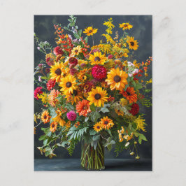 Postal Festive Christmas Bouquet with Pine and Poinsettia