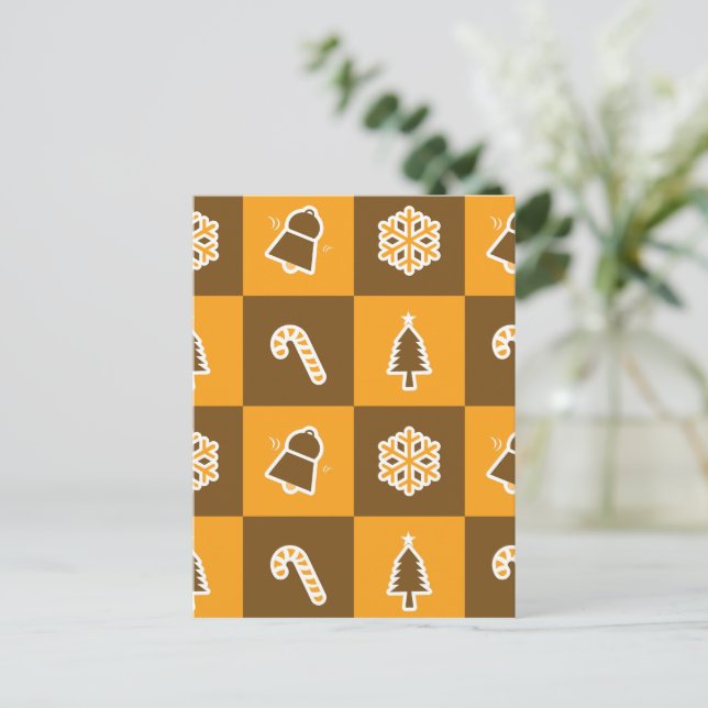 Postal Festive Holiday Grid Pattern (Anverso de pie)