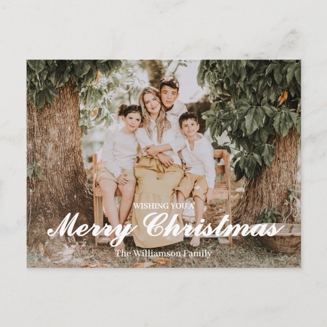 Postal Festive Merry And Bright Christmas  (Anverso)