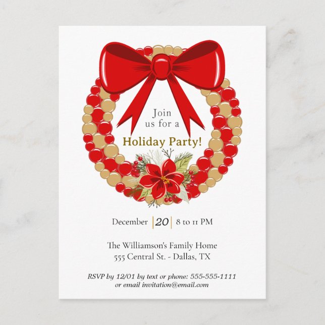 Postal Festive Wreath Holiday (Anverso)