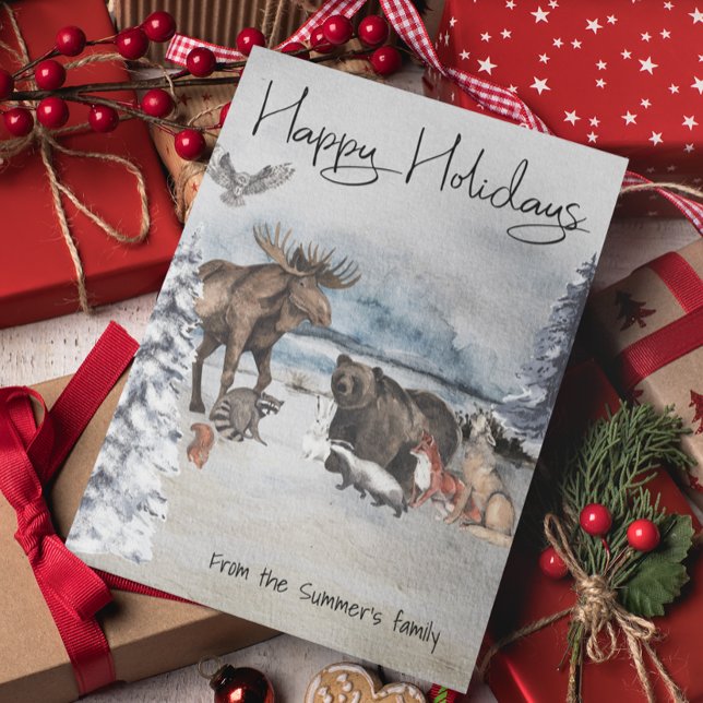 Postal Festividad acuática de los animales de Woodland (Subido por el creador)