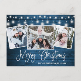 Postal Festividad de 3 fotos de Navidades modernos