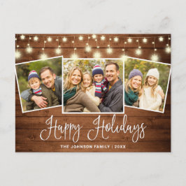 Postal Festividad de 3 fotos de Navidades modernos