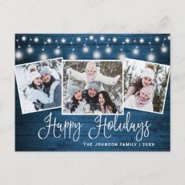 Postal Festividad de 3 fotos de Navidades modernos