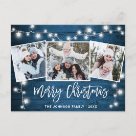 Postal Festividad de 3 fotos de Navidades modernos