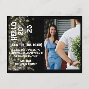 Postal Festividad de Año Nuevo Personalizado moderno - Ta