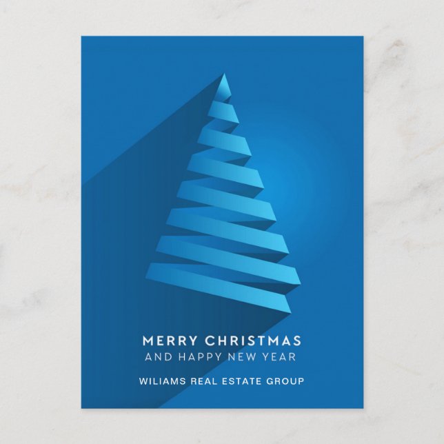 Postal Festividad de bienvenida corporativa de árbol de N (Anverso)
