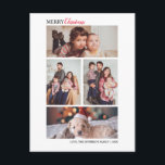 Postal Festividad de Collage de fotos de Navidades de inv<br><div class="desc">Diseño minimalista y elegante impreso Navidades de invierno modernos Cuatro postales de vacaciones de Collage de fotos que se pueden personalizar con el texto. Haga clic en el botón "Personalizar" y utilice nuestra herramienta de diseño para modificar esta plantilla. Visita la tienda de Diseño de Arte Gráfico para ver otros...</div>