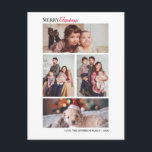 Postal Festividad de Collage de fotos de Navidades de inv<br><div class="desc">Diseño minimalista y elegante impreso Navidades de invierno modernos Cuatro postales de vacaciones de Collage de fotos que se pueden personalizar con el texto. Haga clic en el botón "Personalizar" y utilice nuestra herramienta de diseño para modificar esta plantilla. Visita la tienda de Diseño de Arte Gráfico para ver otros...</div>