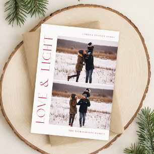 Postal Festividad de dos Navidades fotográficos modernos