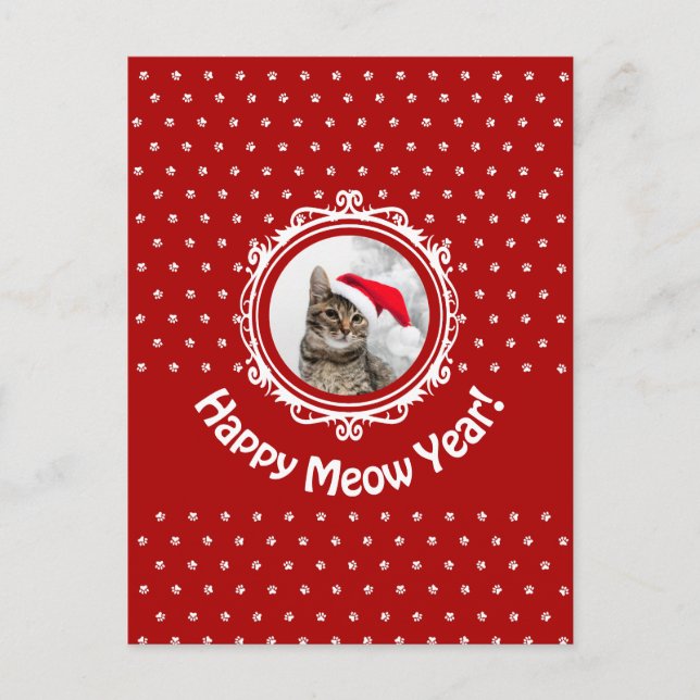 Postal Festividad de 'Feliz Año Nuevo' para los Navidades (Anverso)