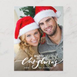 Postal Festividad de Feliz Navidad Moderna FOTO Saludo de