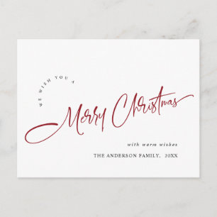 Postal Festividad de Feliz Navidad Simplemente Elegante