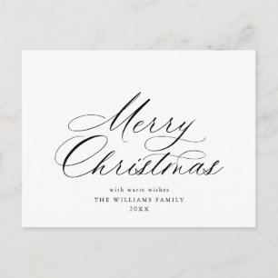 Postal Festividad de Feliz Navidad Simplemente Elegante