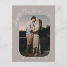 Postal Festividad de la foto de Año Nuevo con guión moder